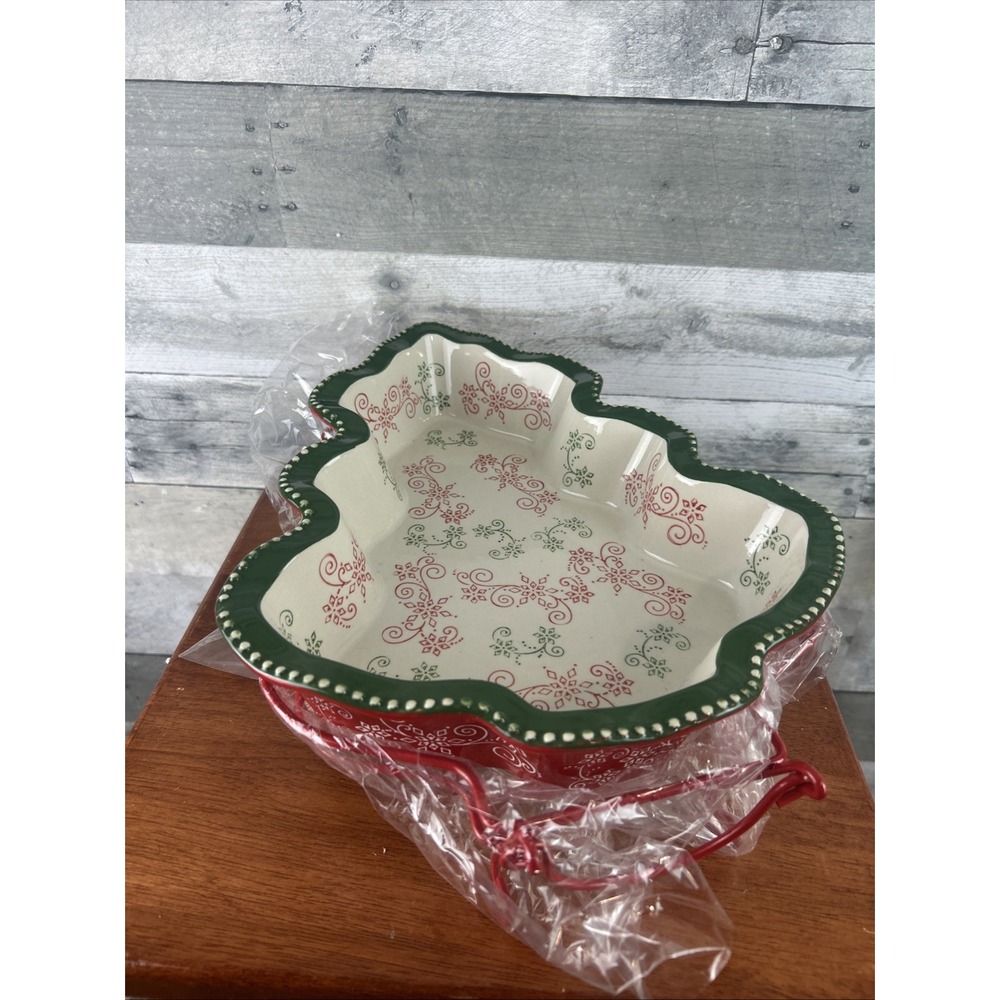 Temptations By Tara Christmas Tree Baker And Rack-NIB